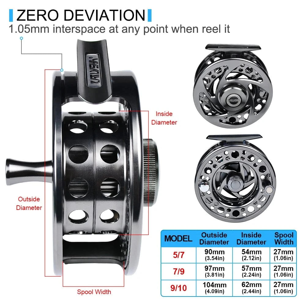 China China 1pc stainless steel fly fishing wheel Fishing Reel left/right handed Ice Fishing Wheel 90mm 97mm 104mm Fly Fishing Reels