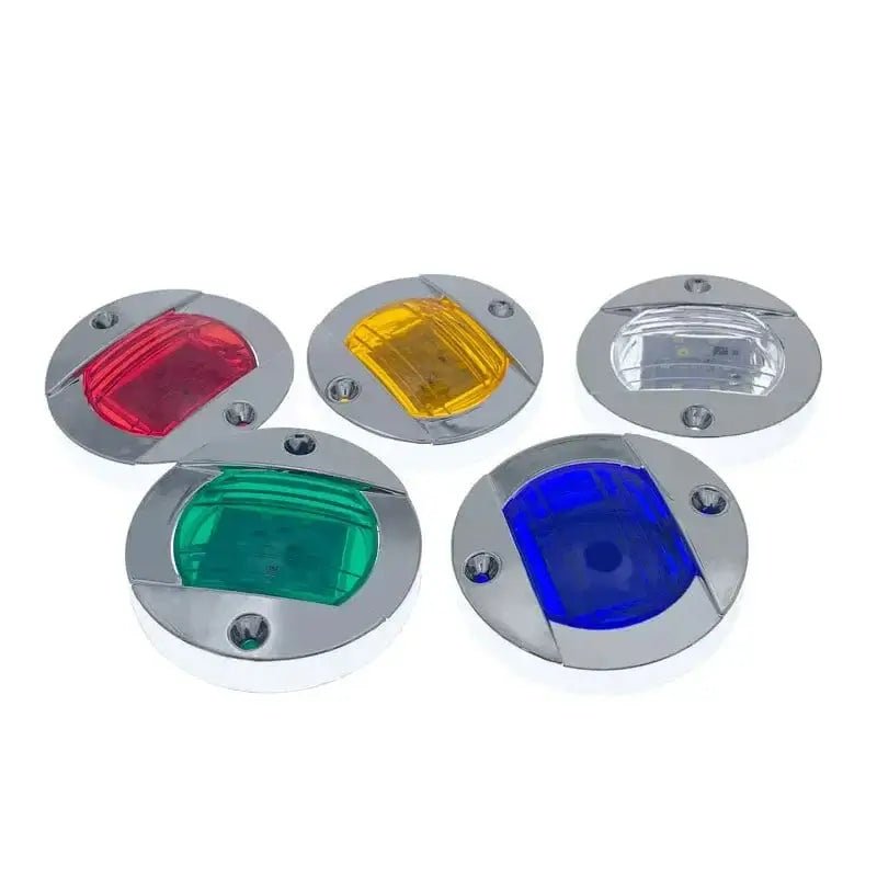 China China 1Pcs DC12V/24V Marine Boat Transom LED Stern Light Round Cold White LED Tail Lamp Yacht Accessory Blue/White/Yellow/Green/Red