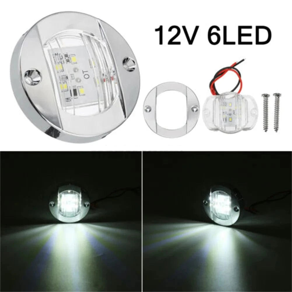 China China 2.95" Led Round Marine LED Transom Mount Stern Anchor Navigation Light Waterproof Boat Marine Lights Stern Light