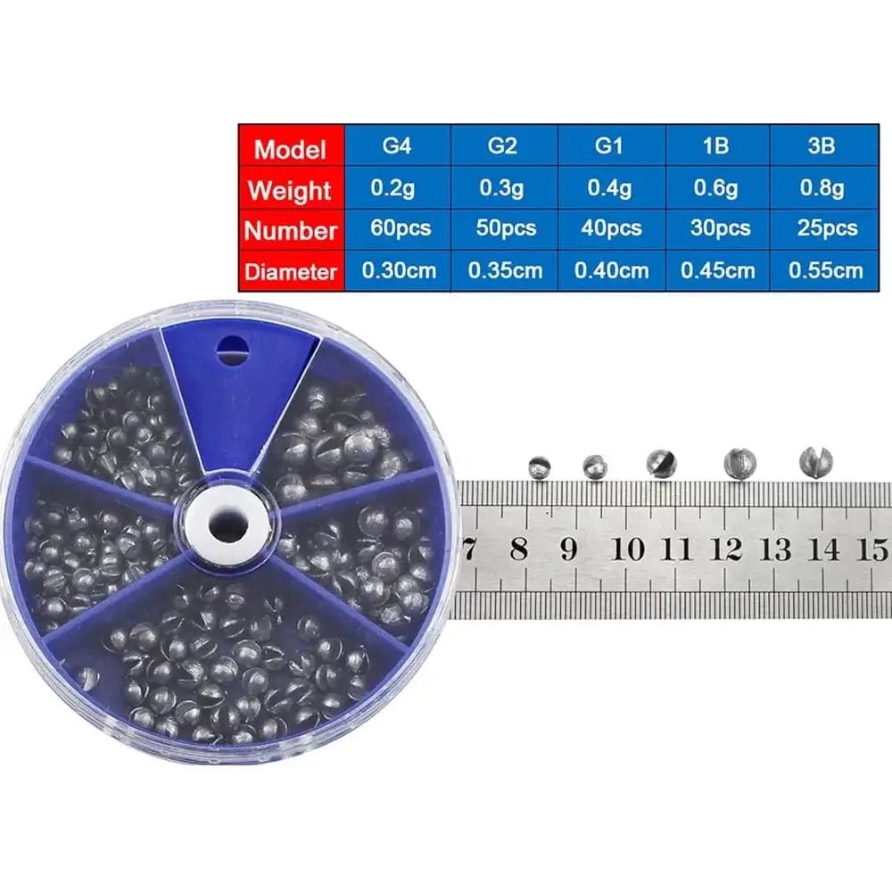 China China 205pcs Fishing Weights Sinkers Kit Lead Split Shot Fishing Line Sinkers 5 Sizes Removable Egg Lead Assortment Accessories