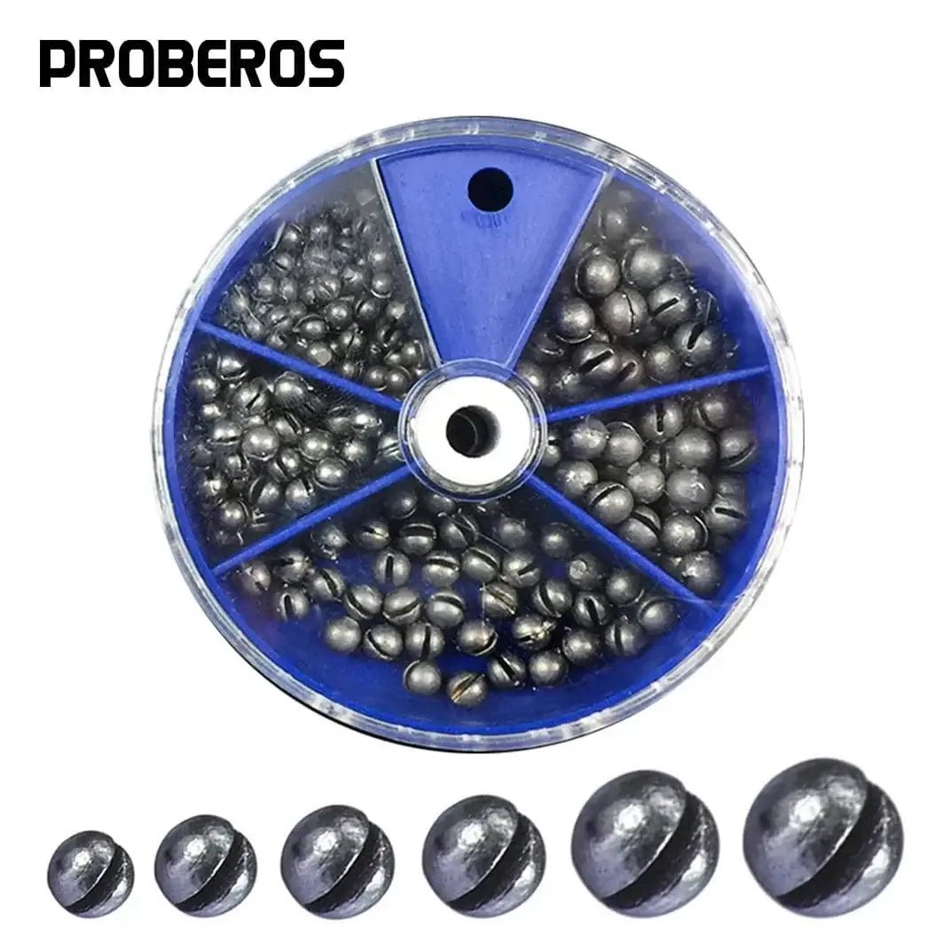 China China 205pcs Fishing Weights Sinkers Kit Lead Split Shot Fishing Line Sinkers 5 Sizes Removable Egg Lead Assortment Accessories