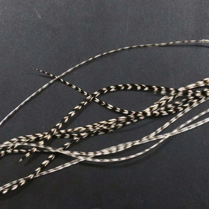 China China 20cm-30cm Natural Rooster Saddle For Fishing Flies Tying Material Fly Tying Saddle Hackle Grizzly Rooster Hair Feather Wholesale