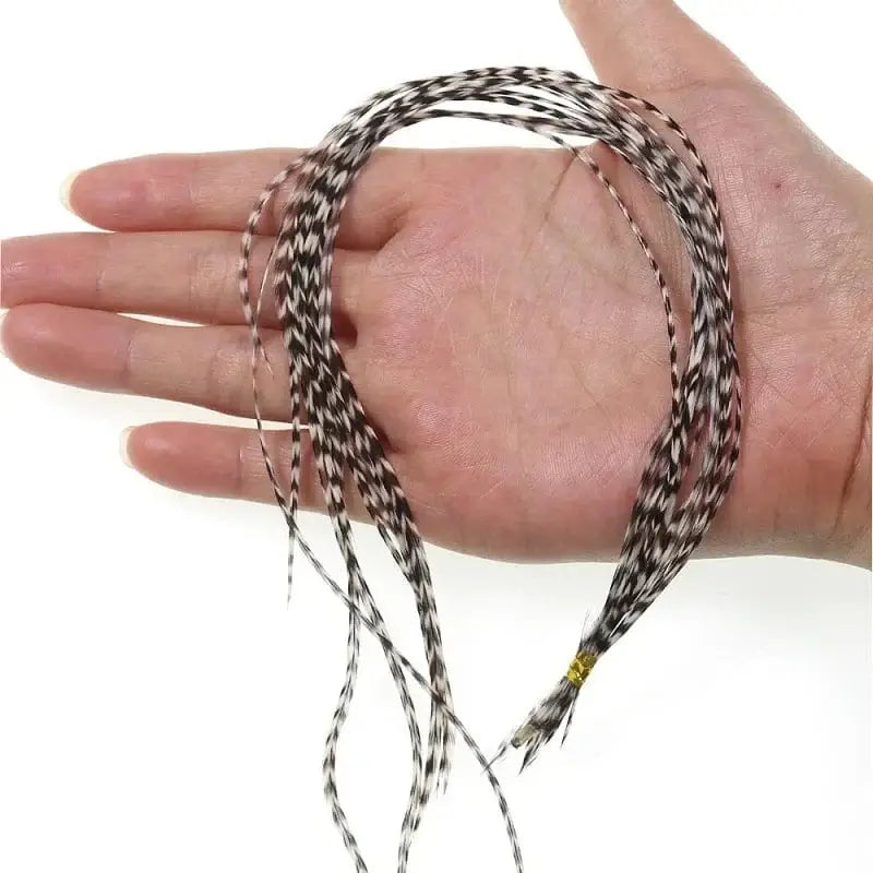 China China 20cm-30cm Natural Rooster Saddle For Fishing Flies Tying Material Fly Tying Saddle Hackle Grizzly Rooster Hair Feather Wholesale