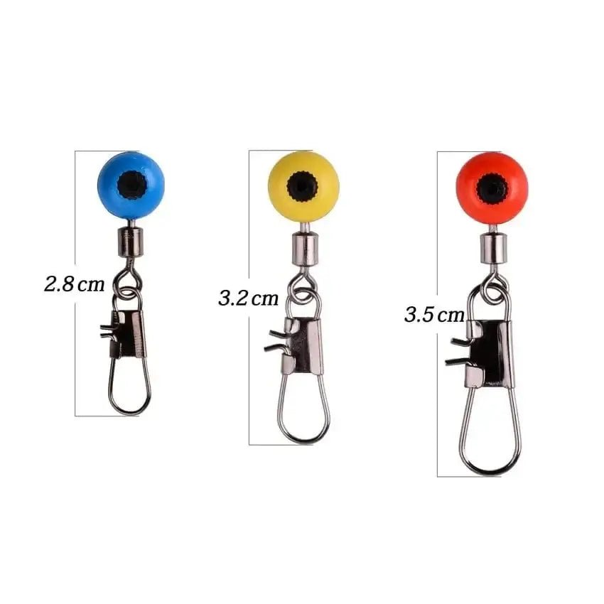 China China 20pc Fishing Line Hook Swivels Shank Clip Connector Interlock Snap Sea Space Beans Lure Fishing Hooks Connector Pesca Tackle