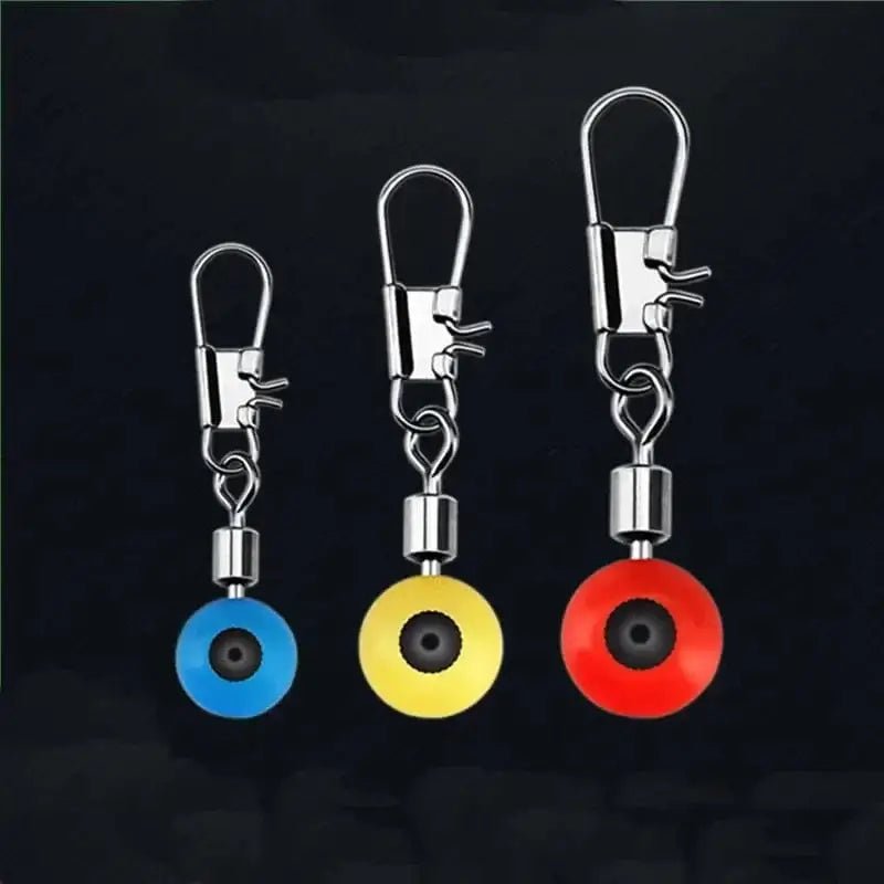 China China 20pc Fishing Line Hook Swivels Shank Clip Connector Interlock Snap Sea Space Beans Lure Fishing Hooks Connector Pesca Tackle