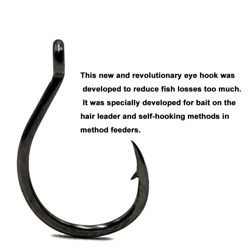 China China 20PCS Carp Hook for Feeder Fishing Japan High Carbon Steel Barbed Fishhook Chod Hair Rigs Hooks Tackle