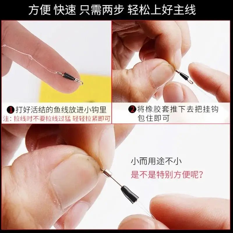 China China 20pcs/Lot Bearing Swivel Fishing Hook Fast Connector Solid Rings Rolling Fishing Line Quick Link Carp Fishing Accessories