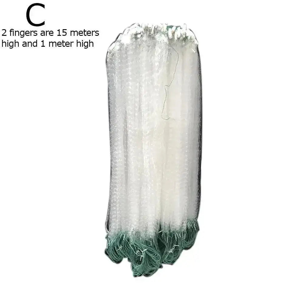 China China 2finger 15mx1m Fishing Net Single Mesh Nylon Float Trap Monofilament Gill Net Fishing Accessories For Hand Casting