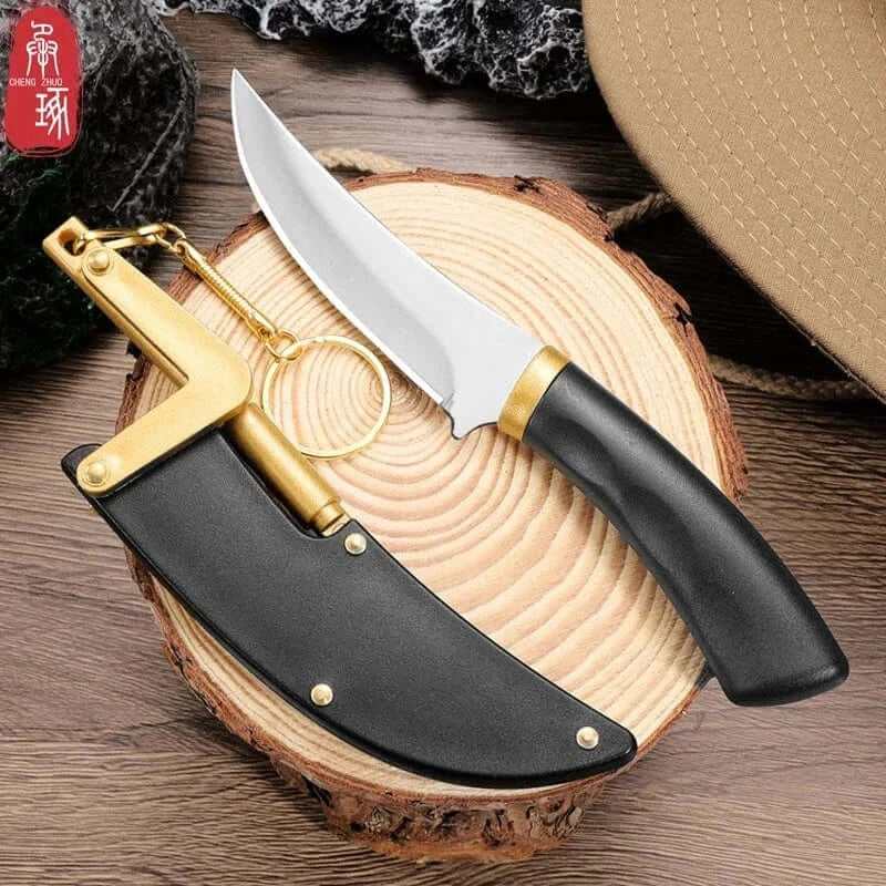 China China 2PCS Boning Knife Set Kitchen Butcher Knife with Folding Fruit Knife Meat Cleaver Cooking BBQ Chef Knife Kitchen Accessories