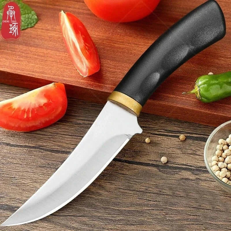 China China 2PCS Boning Knife Set Kitchen Butcher Knife with Folding Fruit Knife Meat Cleaver Cooking BBQ Chef Knife Kitchen Accessories