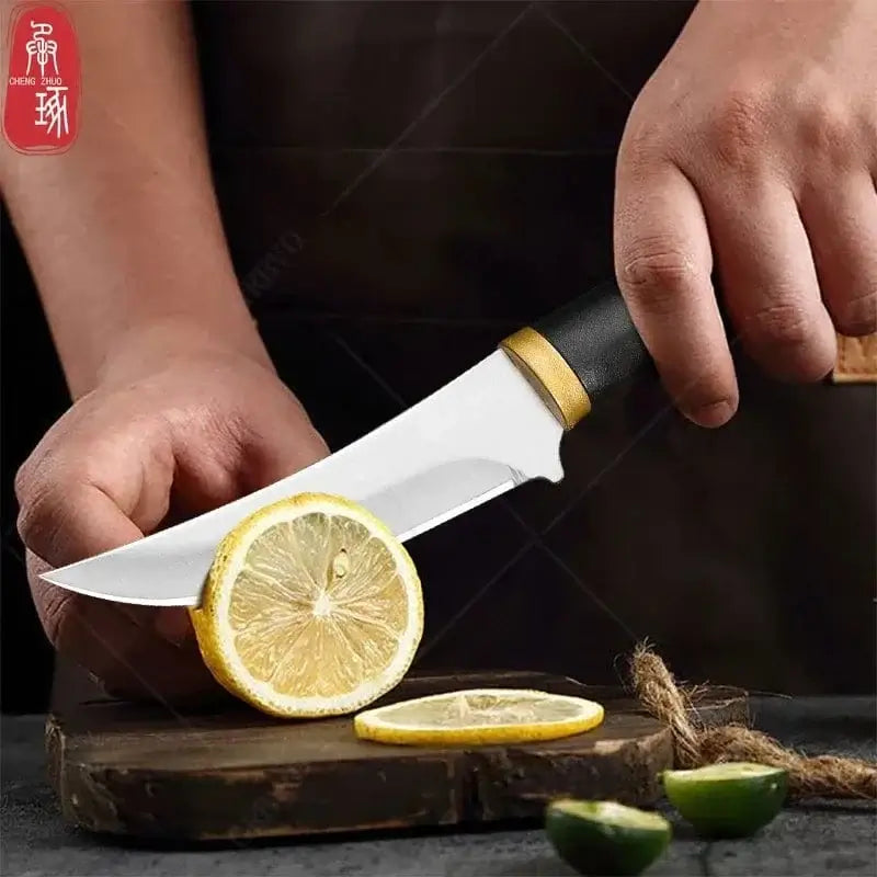 China China 2PCS Boning Knife Set Kitchen Butcher Knife with Folding Fruit Knife Meat Cleaver Cooking BBQ Chef Knife Kitchen Accessories