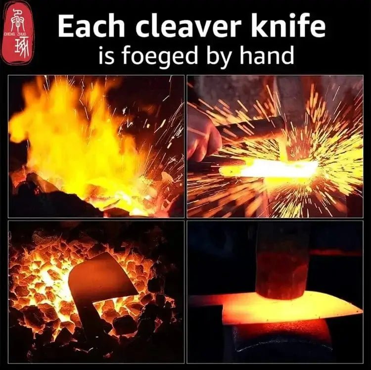 China China 3.5inch Kitchen Knife Full Tang Thickened Knife High Carbon Steel Forged Butcher Knives Meat Cleaver Boning Knife Wooden Handle