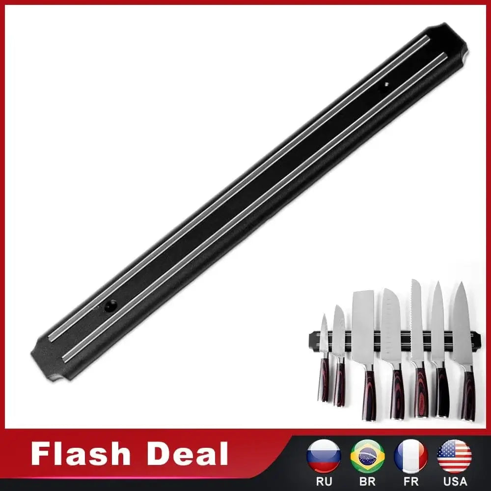 China China 3 Sizes Stainless Steel Knife Stand 25 33 38cm Magnetic Knife Holder Wall Storage Rack Home Magnet Multi-purpose Kitchen Tool