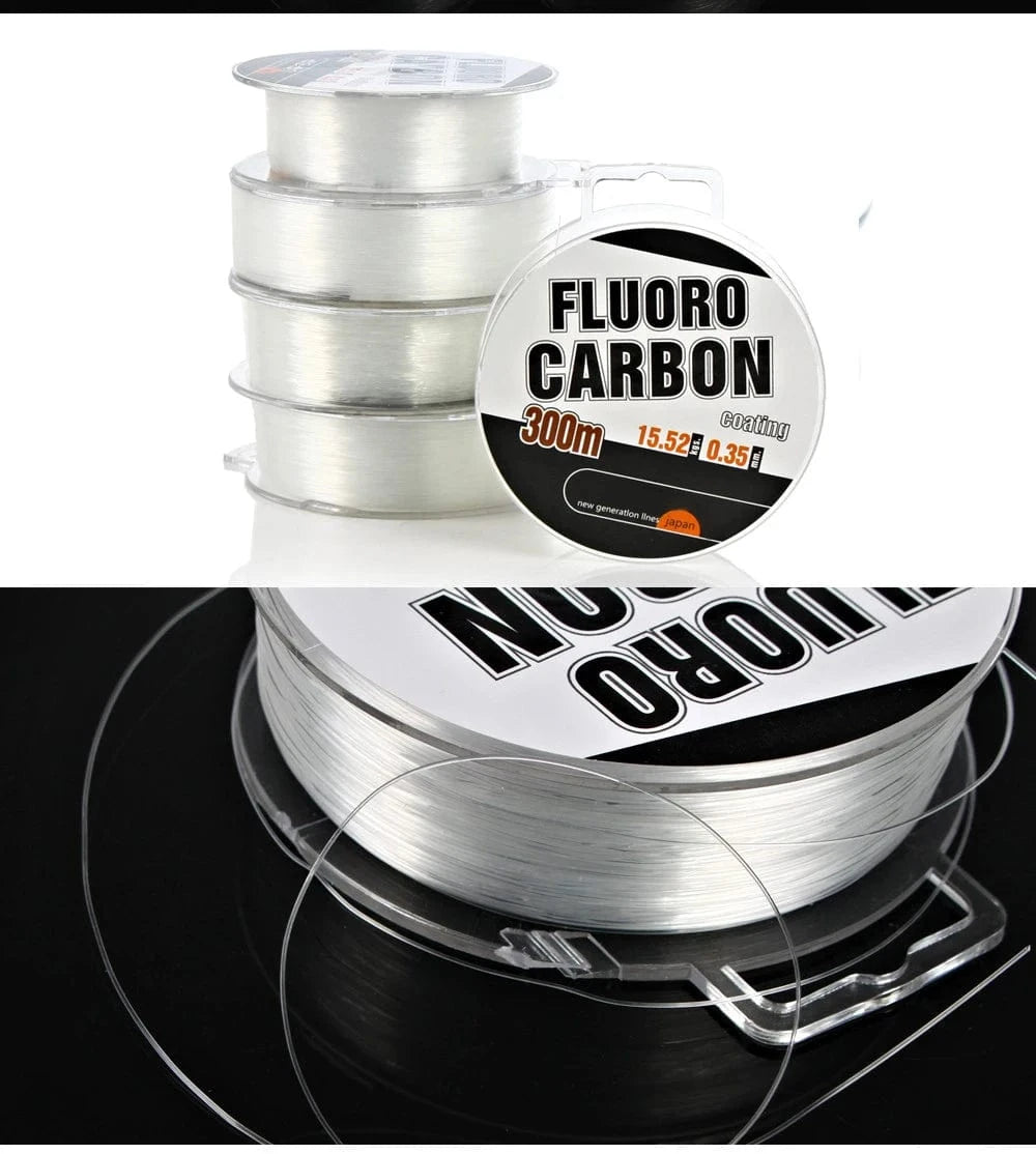 China China 300M Carbon Fiber Coating Fishing Line 0.3-0.5MM 30-45LB FluoroCarbon Fly Fishing String Cord Wire Shock Leader Japan