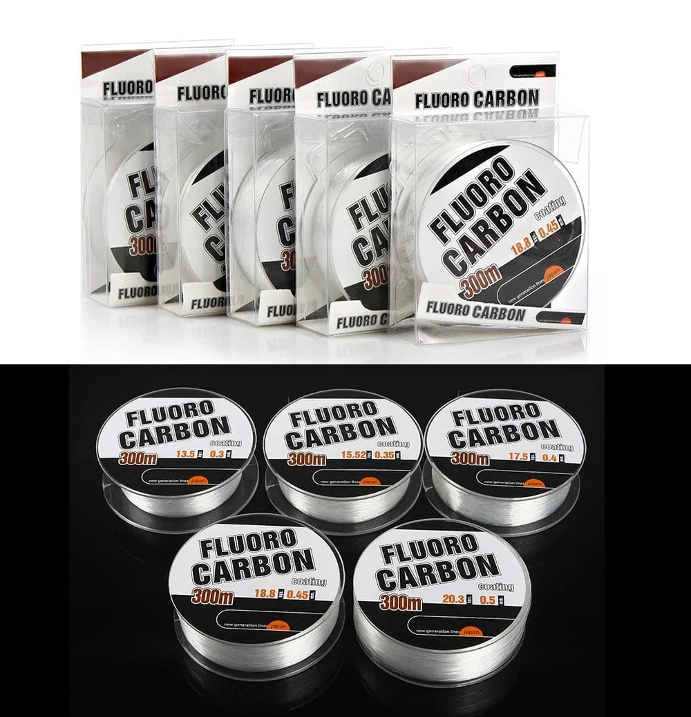 China China 300M Carbon Fiber Coating Fishing Line 0.3-0.5MM 30-45LB FluoroCarbon Fly Fishing String Cord Wire Shock Leader Japan