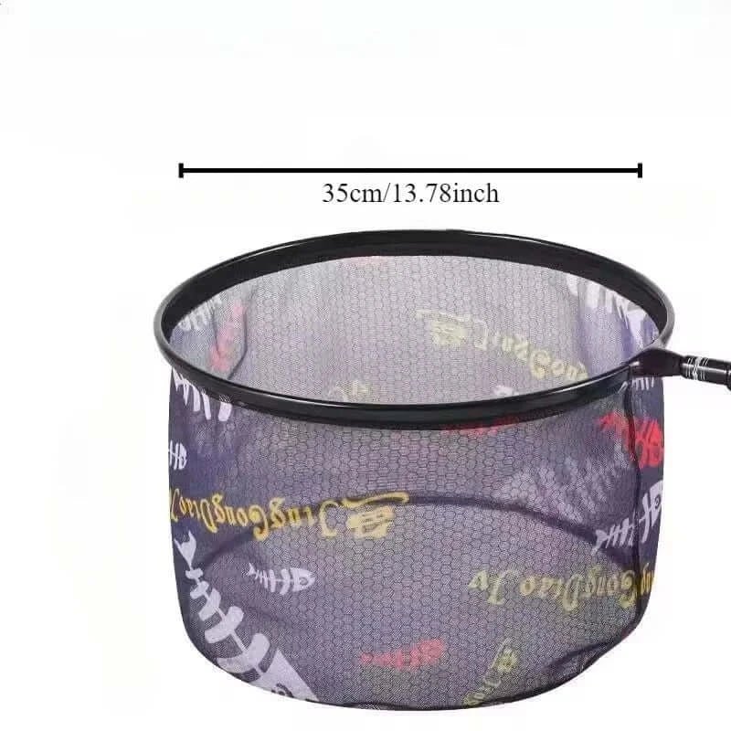 China China 35CM 1 PCS Fishing Net Head Anti-hook Outdoor Hand Net Ultra Light Aluminium Alloy Solid Deepening Net Fishing Tool Accessories