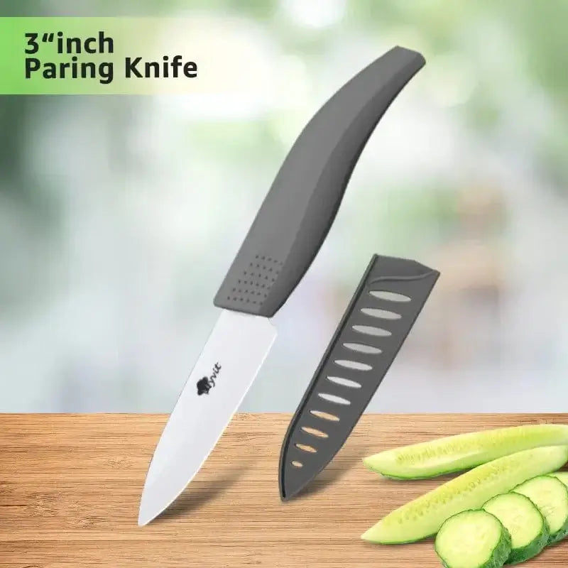 China China 3inch Gray Ceramic Knife 6 5 4 3 inch Kitchen Chef Knives RustProof White Blade Utility Slicing Paring Fruit Vegetable Cooking Cutter Tool