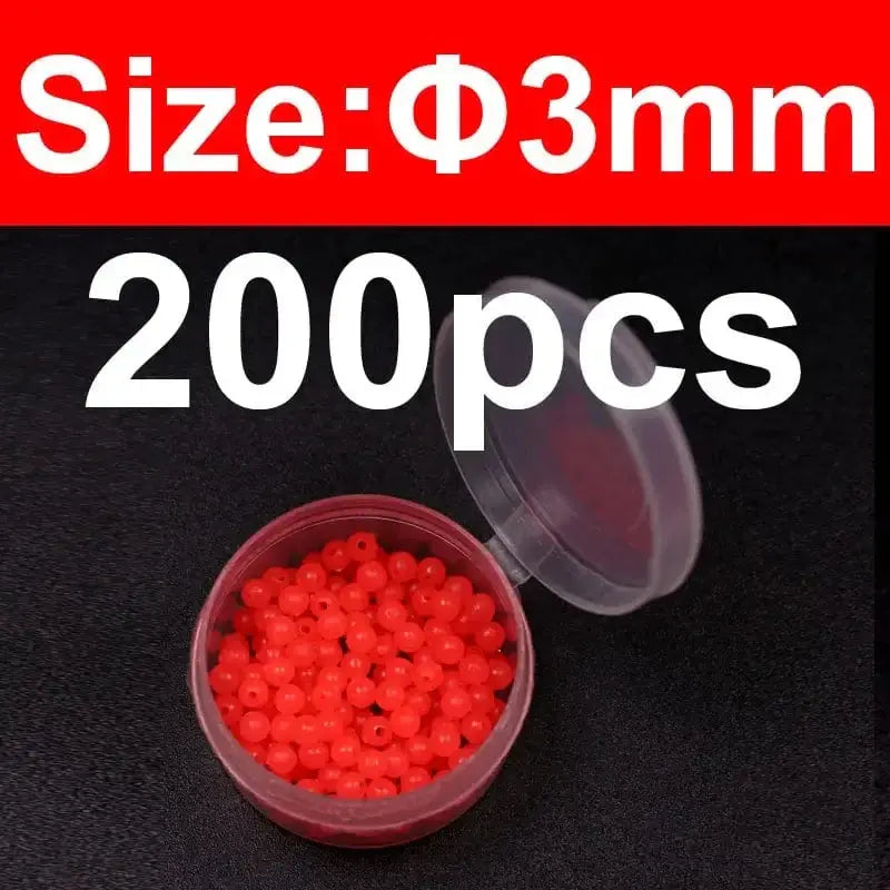 China China 3mm 200pcs red Wifreo 200pcs Soft Mini Fly Tying Glow Beads Fly Tying Material Wet Fly Saltwater Fishing Sabiki Fly Luminous Hot Beads Egg Roe