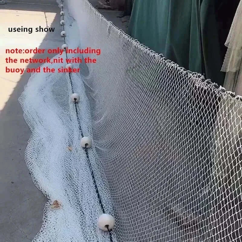 China China 3mm-5mm Mesh Semi-Finished Knotless Nylon Fishing Net Outdoor Fishing Network for Cage Breeding Net Trawl Net Fishing Tool