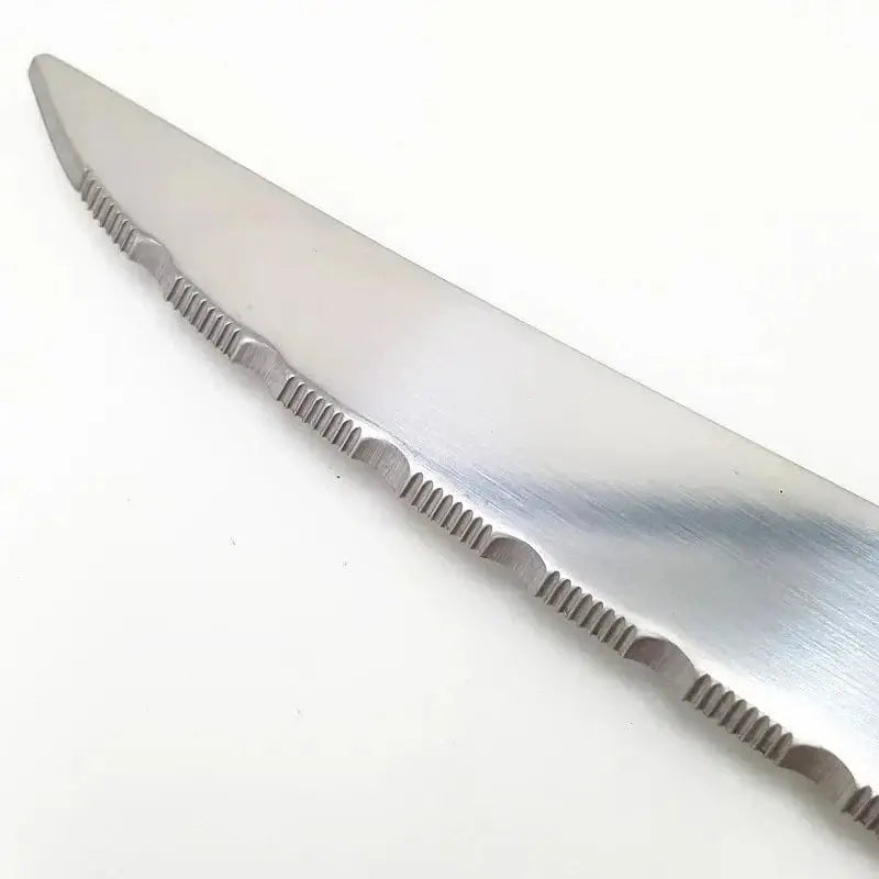 China China 4/6/10/12pcs Laguiole Steak Knife set Pear White Plastic Handle Table Knives 9in 23.5cm Dinner Knifes Household Cutlery Flatware