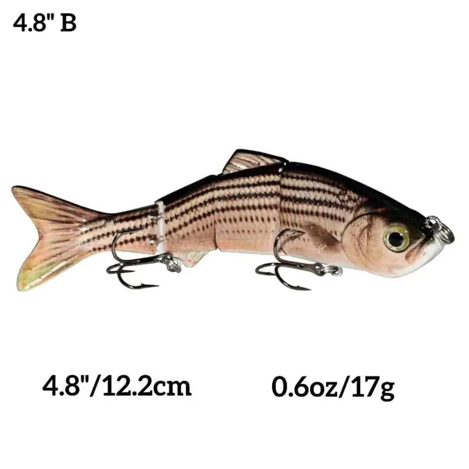 China China 4.8inch B Abziyat Fishing Lures 4section Hard Tail Minnow Lure Swimbait Crankbait Fishing Tool Hunting Ice Fishing Bait Lifelike Fish