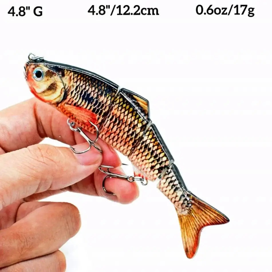 China China 4.8inch G Abziyat Fishing Lures 4section Hard Tail Minnow Lure Swimbait Crankbait Fishing Tool Hunting Ice Fishing Bait Lifelike Fish