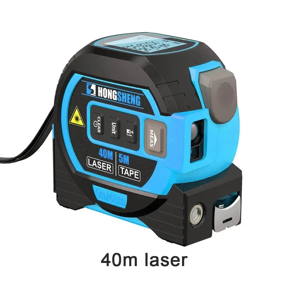 China China 40cm Blue 3In1 Laser Tape Measure Laser Rangefinder High-precision Digital Laser Tape Range Finder Measure Tool Measuring Instrument Level