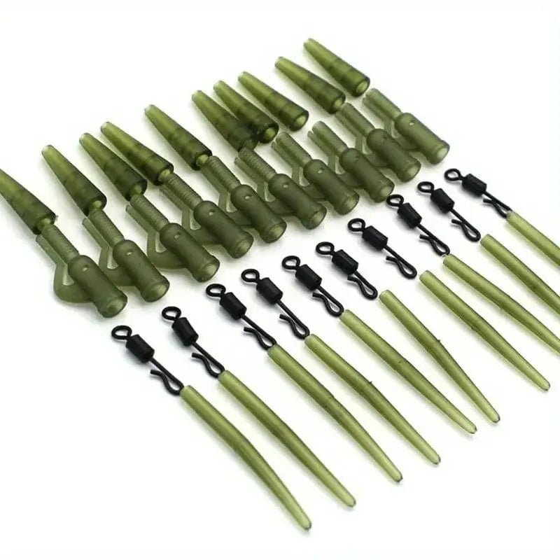 China China 40PCS 40PCS/lot Carp Fishing Accessories Lead Clip Quick Change Swivel Tail Rubber Anti Tangle Sleeves for Carp Rigs Fishing Tackle
