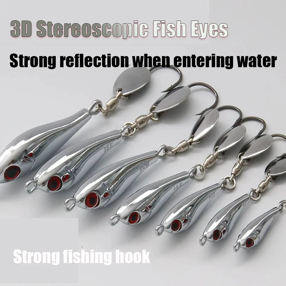 China China 4pcs 5g-30g Silver Metal Fishing Lure Metal Jigging Lure Sea Bass Mackerel Snapper Cast Fishing Bait Sea Fishing Tackle