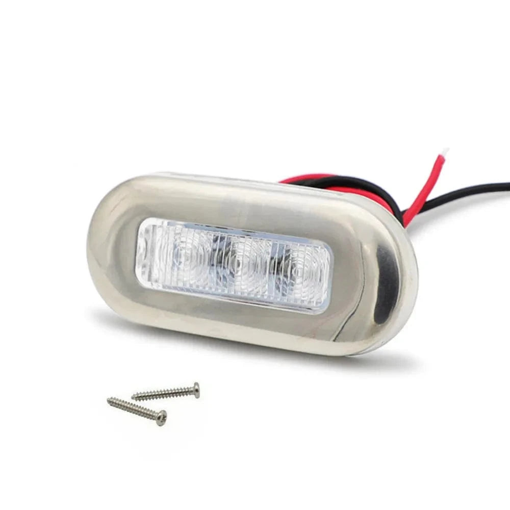 China China 4Pcs Boat Courtesy Lights Stair Deck Transom LED Stern Light Waterproof Boat Indicator Turn Signal Tail Lamp Yacht Marine Lights
