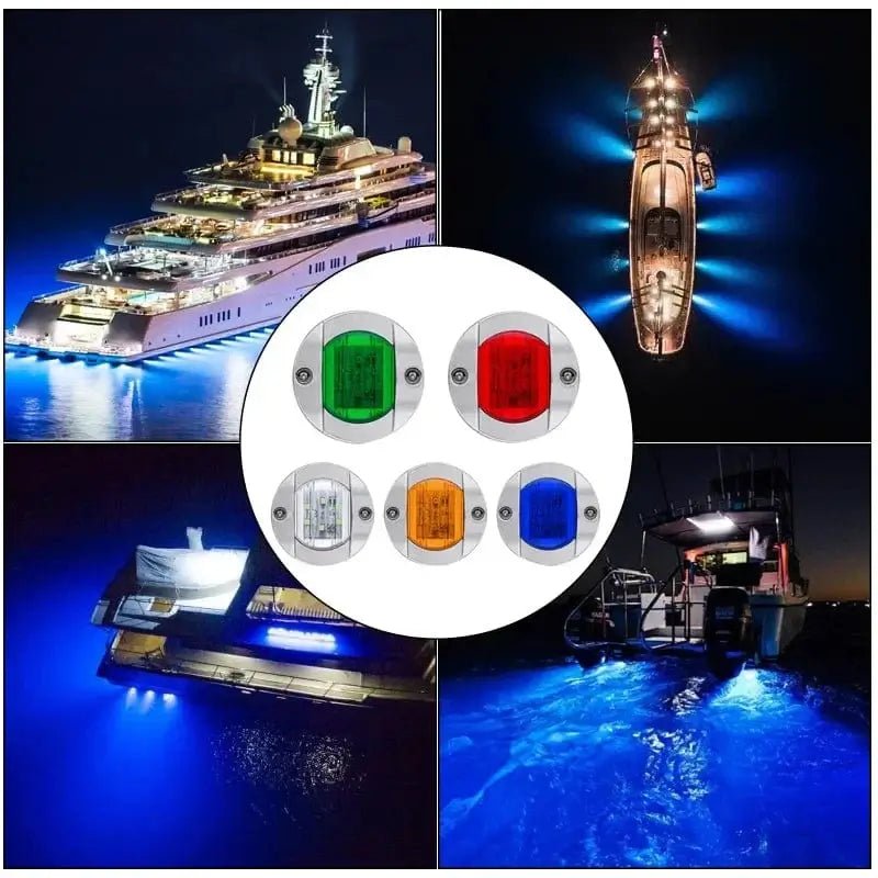 China China 4PCS Boat Marine Lights Navigation Light Waterproof Marker Lamp For Truck RV Yacht Transom Anchor Stern DC 12V 6LED Stern Light