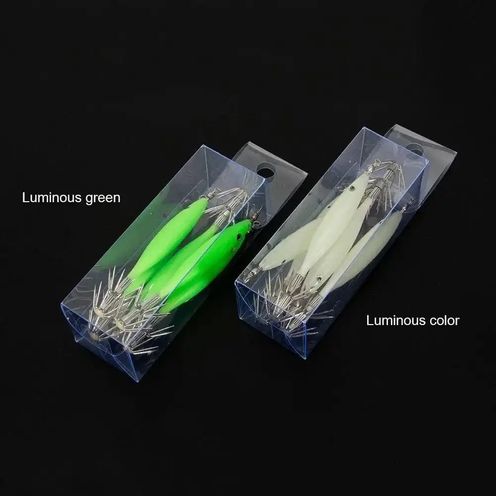 China China 5/10pcs 8cm 4g Luminous Cuttlefish Squid Jig Hook Fishing Lures Octopus Glow Jig Artificial Bait Hard Turlutte Lure Shrimp Bait