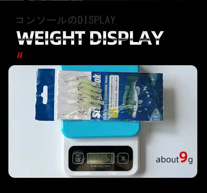 China China 5 Hooks Luminous Soft Shrimp String Hook Fishing Lure Sabiki Bait Rigs Freshwater Saltwater Sabiki Rig Tackle