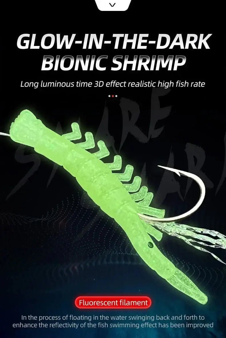 China China 5 Hooks Luminous Soft Shrimp String Hook Fishing Lure Sabiki Bait Rigs Freshwater Saltwater Sabiki Rig Tackle