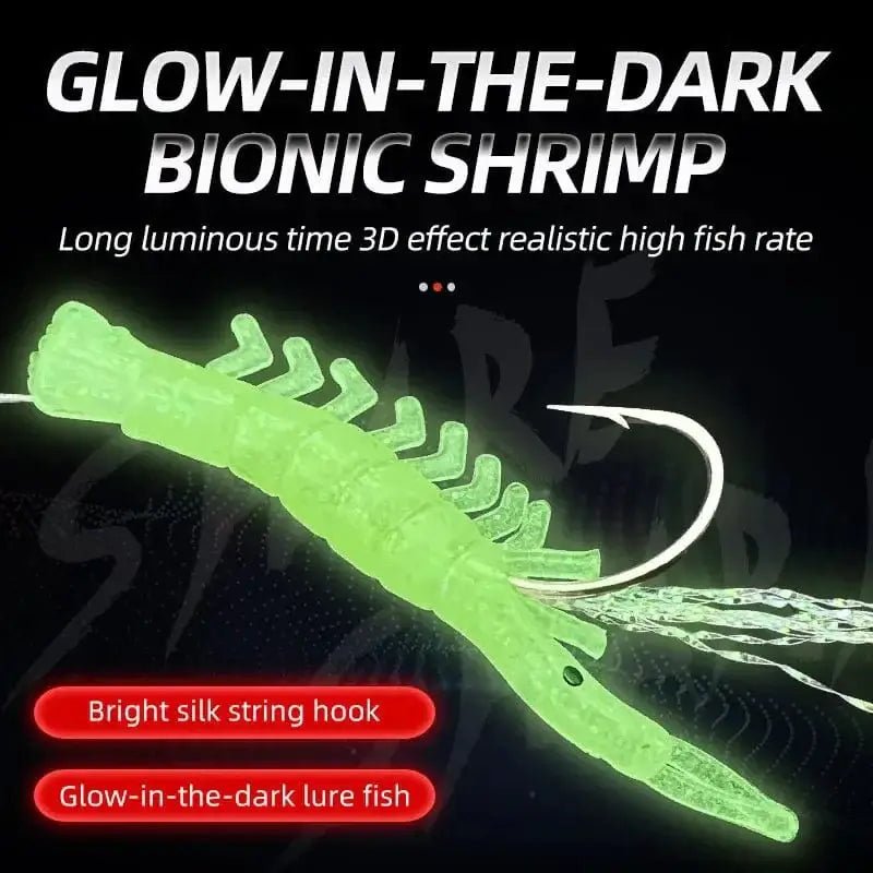 China China 5 Hooks Luminous Soft Shrimp String Hook Fishing Lure Sabiki Bait Rigs Freshwater Saltwater Sabiki Rig Tackle