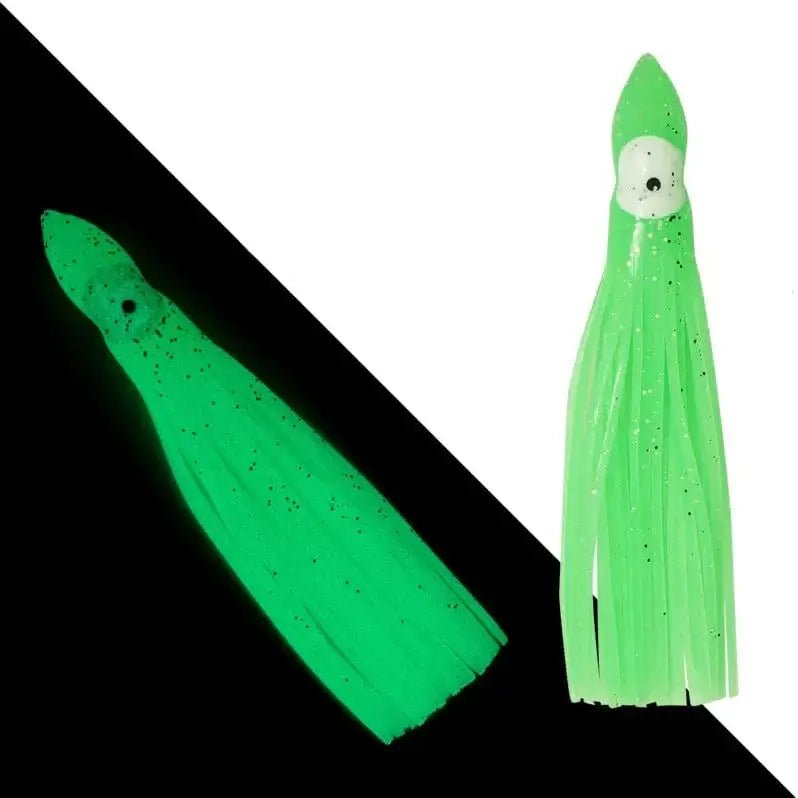 China China 5-pieces Luminous Squid Skirts Soft Lure 5cm/9cm/11cm Artificial Bait Lures Octopus Wobblers Tuna Kingfish Sailfish Marlin Baits