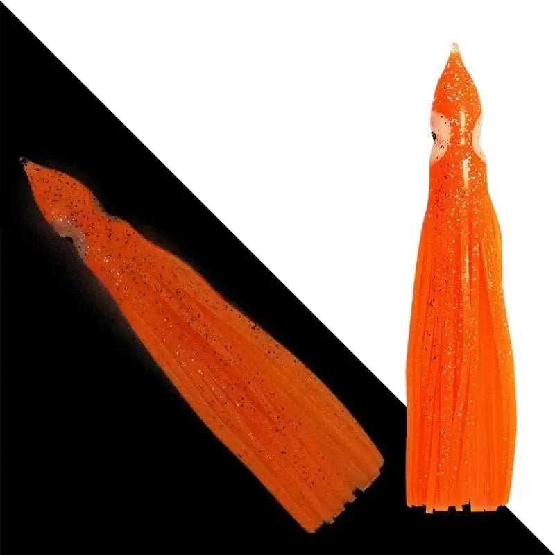 China China 5-pieces Luminous Squid Skirts Soft Lure 5cm/9cm/11cm Artificial Bait Lures Octopus Wobblers Tuna Kingfish Sailfish Marlin Baits