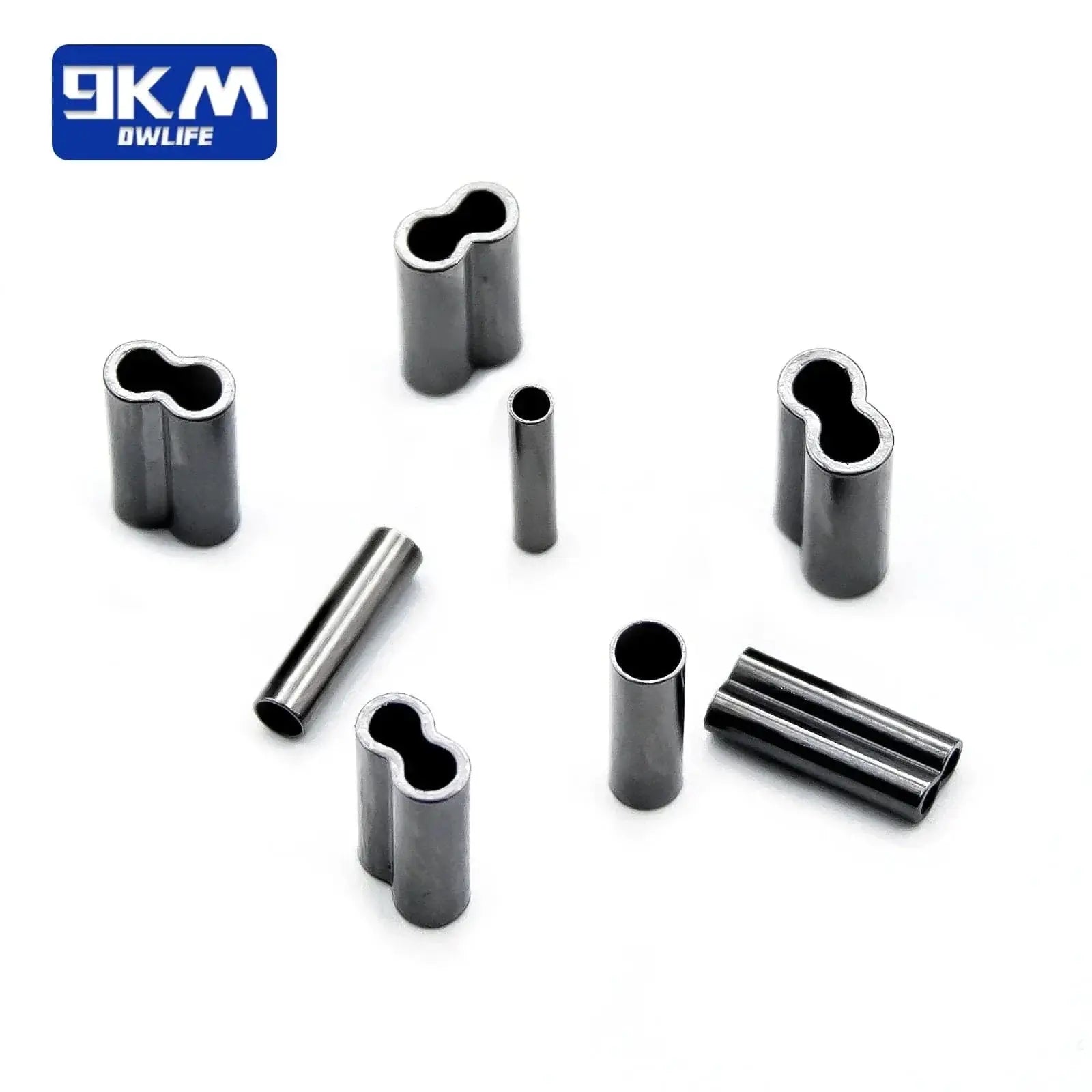 China China 50~200Pcs Fishing Wire Tube Brass Fishing Single Double Barrel Crimping Sleeves Fishing Line Accessories Fishing Tube Connector