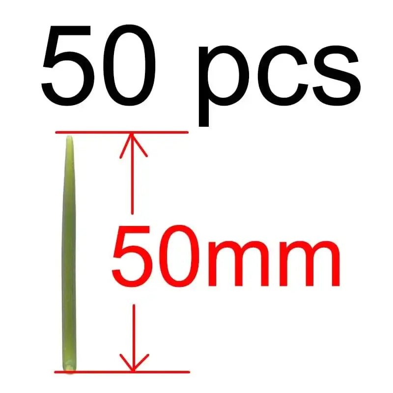 China China 50mm 50pcs Carp Fishing Accessories Anti Tangle Sleeves Line Aligner Hook Sleeve Tail for Carp Fishing Rig Hair Ronnie Rig Terminal Tackle