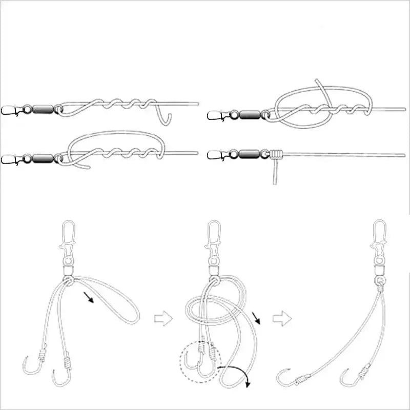 China China 50pcs/1box 2# To 14# Fishing Connector Rolling Swivel Fish Pin Bearing Stainless Steel Snap Hook Lure Tackle Goods For Fishing