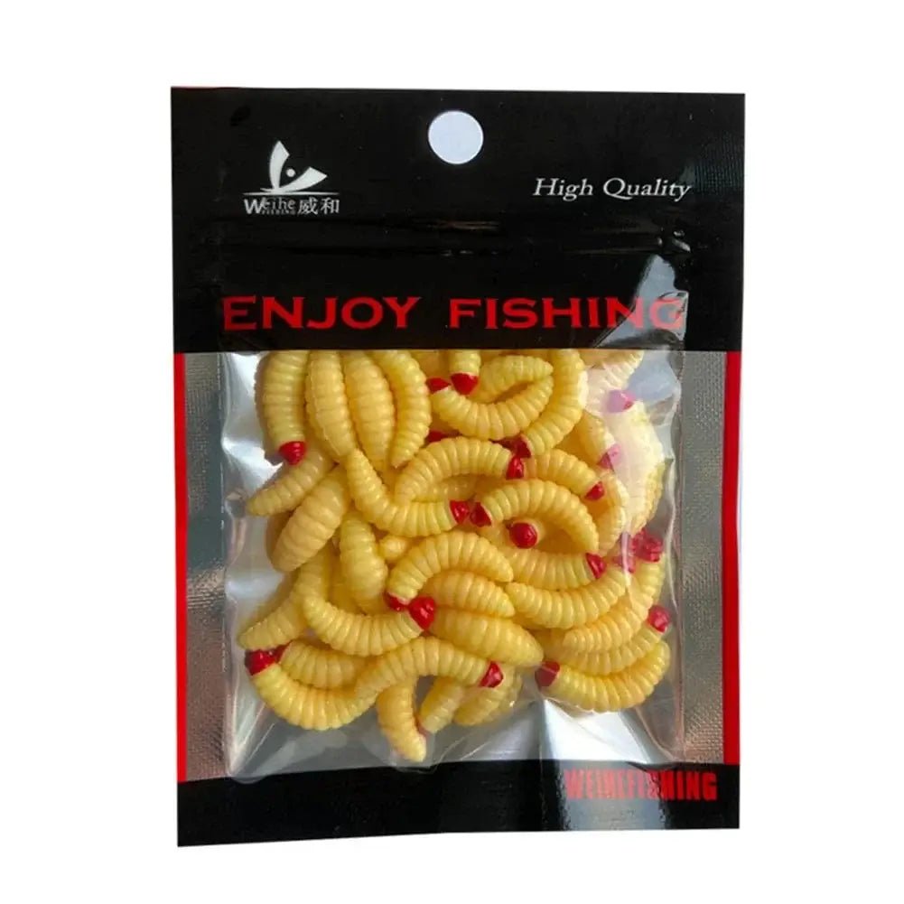 China China 50Pcs Beige Lifelike Dry Lugworm Sandworms Fishing Lures Saltwater Freshwater Feeder Sea Fishing Worms Smell Soft Artificial Bait Accessorie