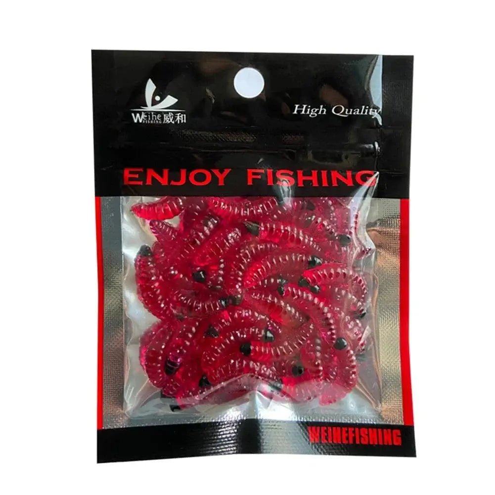 China China 50Pcs Red Lifelike Dry Lugworm Sandworms Fishing Lures Saltwater Freshwater Feeder Sea Fishing Worms Smell Soft Artificial Bait Accessorie