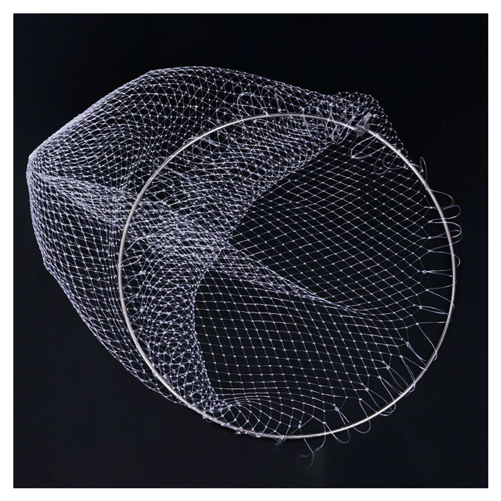 China China 53/60/85cm Double Line Fishing Net Head Handheld High-density Durable Nylon Fishing Net Practical Portable Outdoor Fishing Gears
