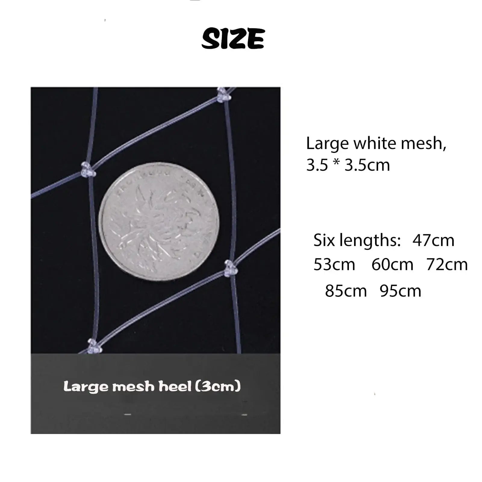 China China 53/60/85cm Double Line Fishing Net Head Handheld High-density Durable Nylon Fishing Net Practical Portable Outdoor Fishing Gears