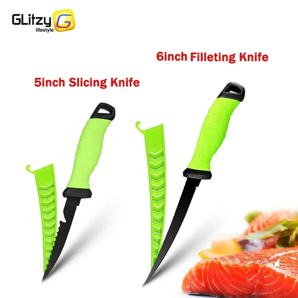 China China 56inch 1 / CHINA Boning Knife Fish Fillet 3-in-1 Kitchen Knives Japanese Chef Knifes Sashimi Fishing Knife Stainless Steel Coating Blade for Salt