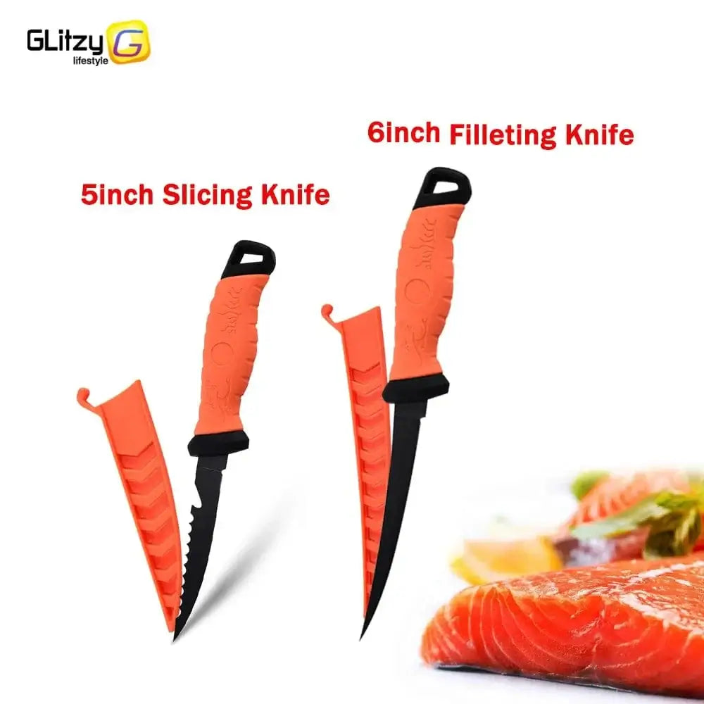 China China 56inch / CHINA Boning Knife Fish Fillet 3-in-1 Kitchen Knives Japanese Chef Knifes Sashimi Fishing Knife Stainless Steel Coating Blade for Salt