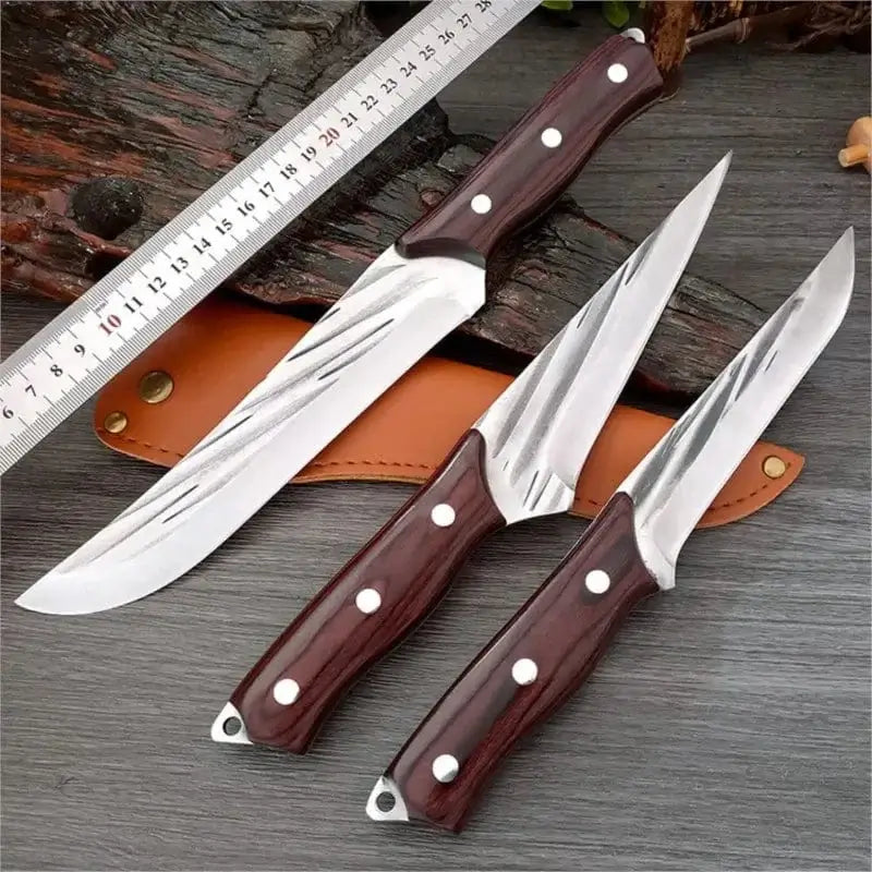 China China 5Cr15Mov Stainless Steel Forged Butcher Knives Set Meat Cleaver Boning Knife Accessories With Holster