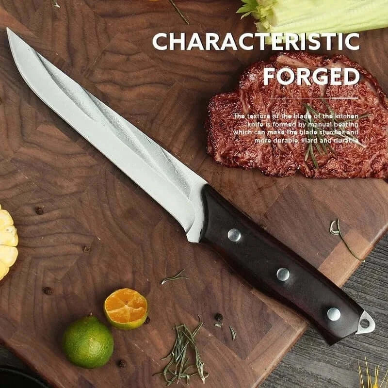 China China 5Cr15Mov Stainless Steel Forged Butcher Knives Set Meat Cleaver Boning Knife Accessories With Holster