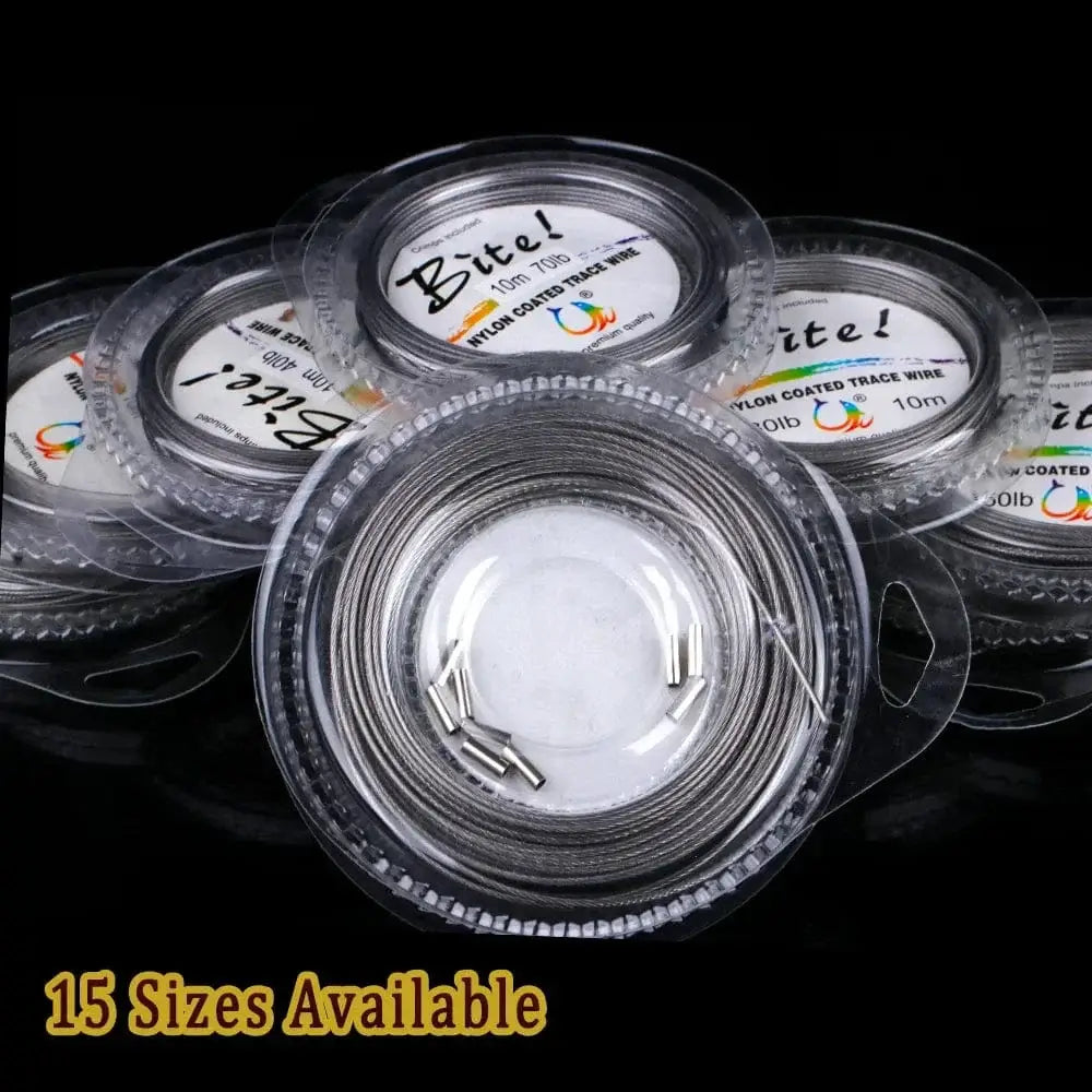 China China 5LB-200LB Wire Fishing Line Nylon Coated Trace Wire 7 Strands Steel Wire Front Leader Jigging Fish Line Sea Fishing Rigs Tackel