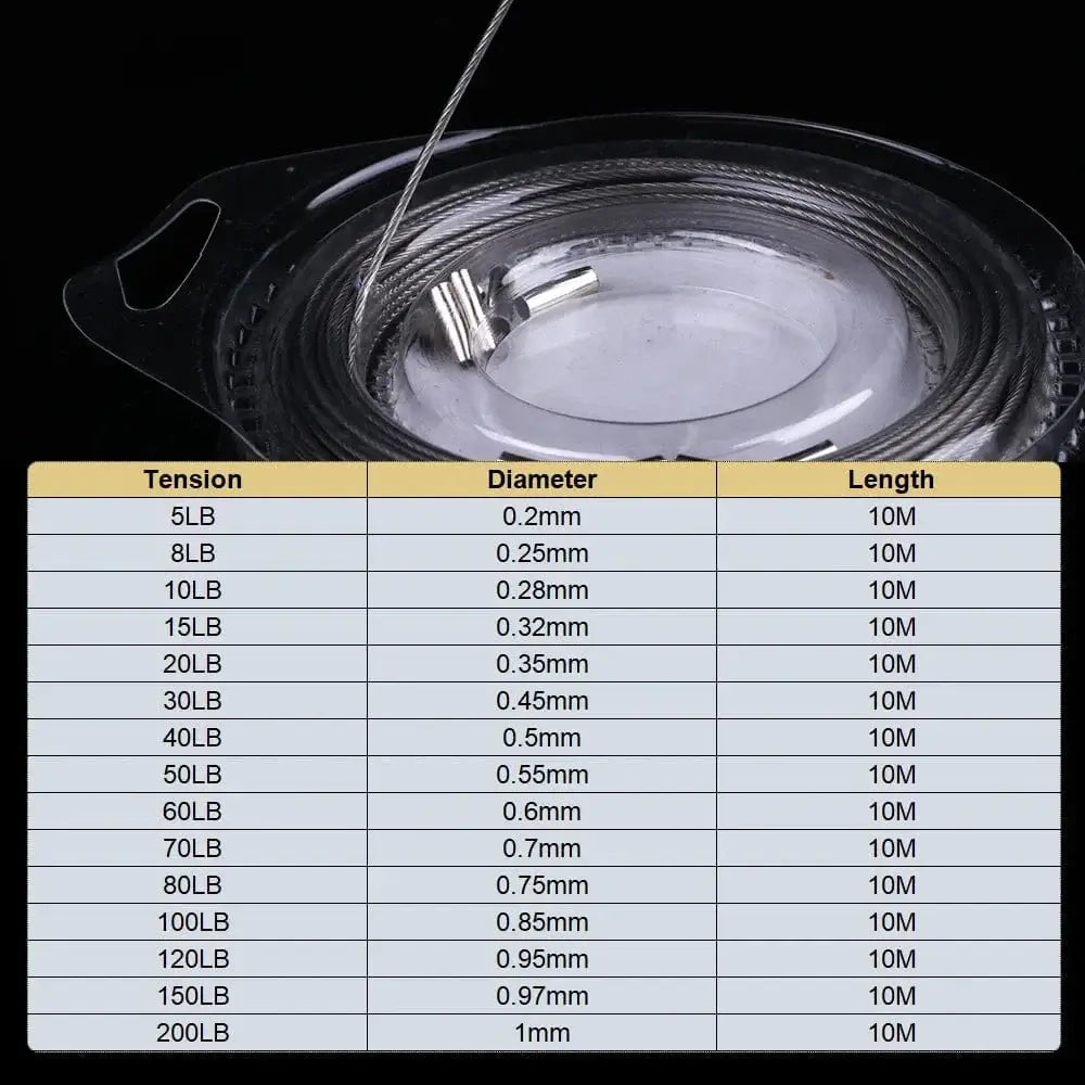 China China 5LB-200LB Wire Fishing Line Nylon Coated Trace Wire 7 Strands Steel Wire Front Leader Jigging Fish Line Sea Fishing Rigs Tackel